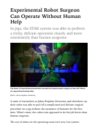Experimental Robot Surgeon Can Operate Without Human Help.pdf